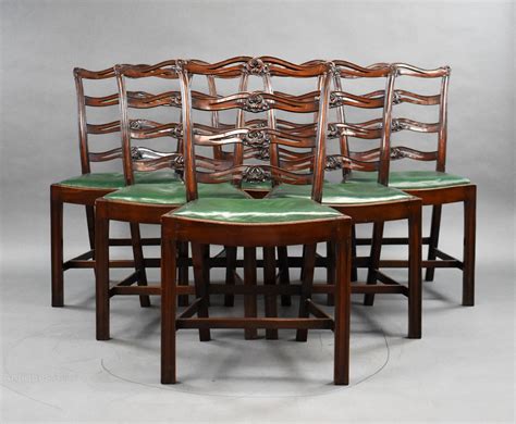 Set Of 6 Antique Mahogany Dining Chairs Antiques Atlas