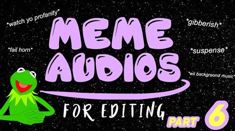 MEME AUDIOS + SOUND EFFECTS FOR EDITING | PART 6 - YouTube Find and save sound effect memes | from instagram, facebook, tumblr, twitter & more.