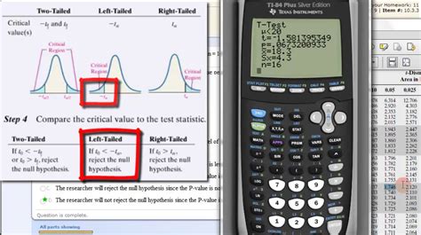 Hypothesis Testing Population Mean - TI83 TI84 Calculator - YouTube