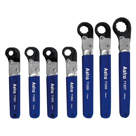 Astro Pneumatic Tool 7120 Ratchet Release Flare Nut Wrench Set SAE 5