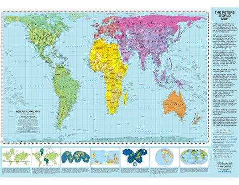 Interesting Maps The Peters Projection World Maps On The Web