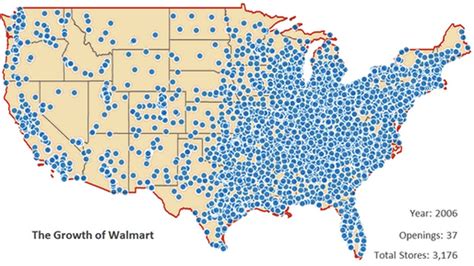 This Depressing Animated Map Shows Walmart Taking Over America Grist