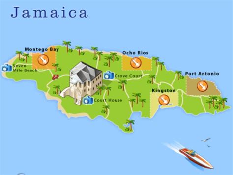 jamaica attractions map