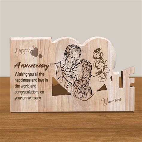 Personalized Birthday Ts 4 X 5 In Photo On Wood Wooden