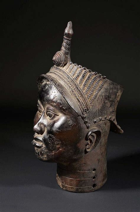 Tête En Bronze Du Royaume Difé Au Nigéria Boutique Africouleur
