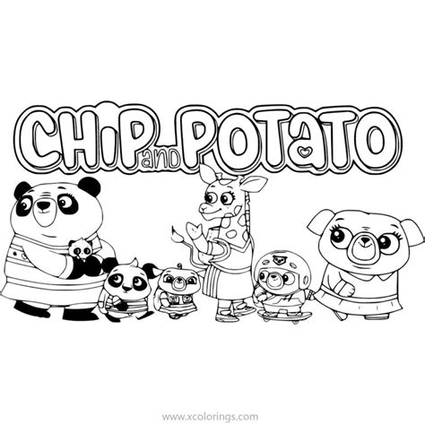 Chip And Potato Coloring Pages Grandma Pug