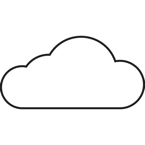 Simple white cloud icon vector graphics | Free SVG