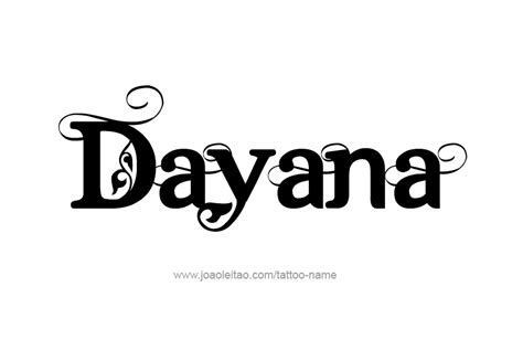 Dayana Name Tattoo Designs