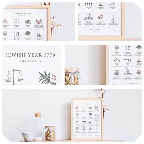 Jewish Art Calendar Planner 2023 2024 Hebrew Calendar 5784 Etsy Artofit