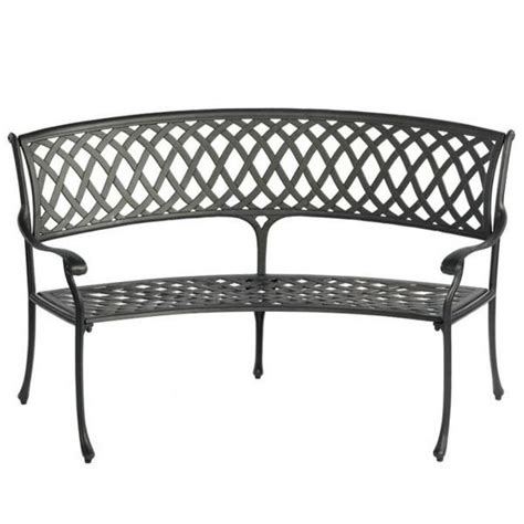 Curved Outdoor Bench Amalfi Curved Aluminium Garden Bench Bramblecrest Cast With Images