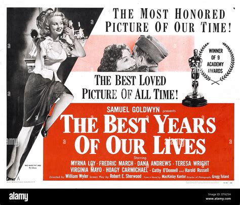 Les Plus Belles Années De Notre Vie Arte - L'AFFICHE DE FILM LES PLUS BELLES ANNÉES DE NOTRE VIE (1946 Banque D