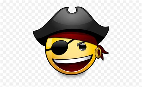 Pirate Of The Seven Seas Pirate Smiley Png Emojipirate Emoticon