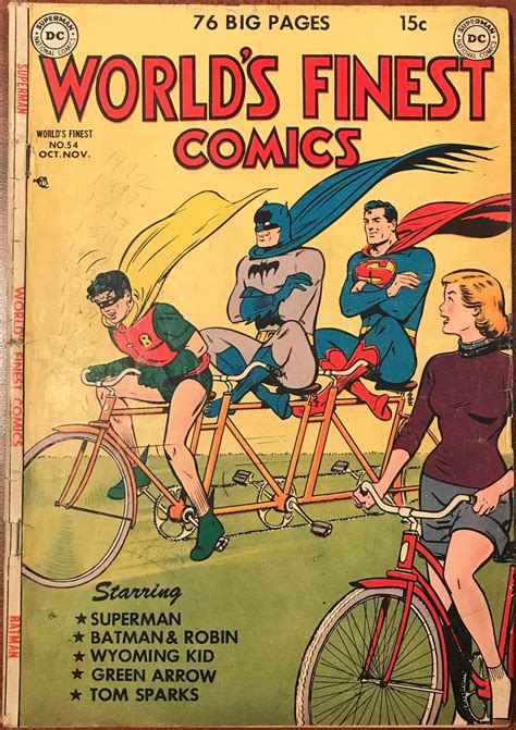 Gac Featured Golden Age Cover Worlds Finest Comics 54 1951 The Golden Age Of Comic Books