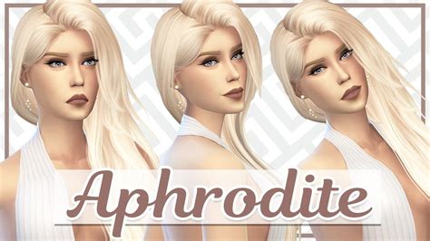 Aphrodite The Sims 4 Cas A Greek Goddess Collab With Megella Youtube