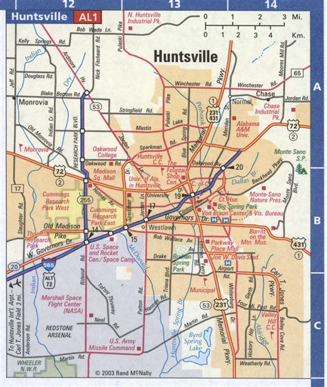Map Of Huntsville City Alabama