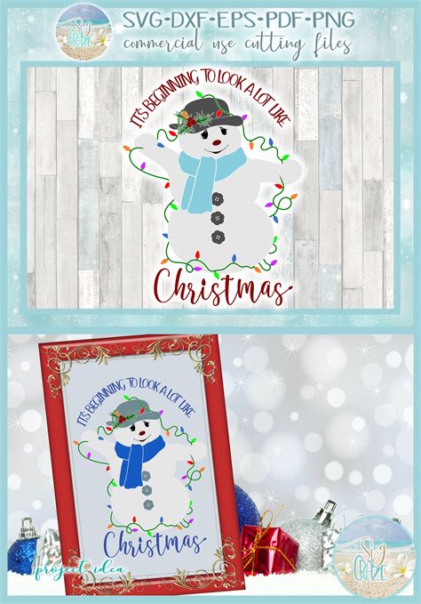 I like to see the sun. Snow Lady with Lights Beginning to Look Like Christmas SVG ...