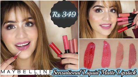 Maybelline Sensational Liquid Matte Lipsticks Review Swatched Youtube