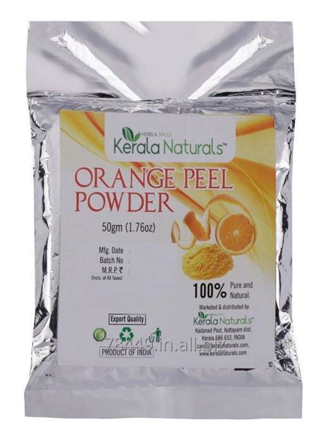 Orange Peel Powder 50gm Kerala Naturals Allbiz