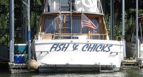 Here are a few witty cabin names: 20 Boat Names We Should've Thought up Ourselves | Funny ...