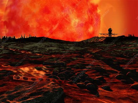 Sun Over Dying Earth Illustration Stock Image C0403906 Science