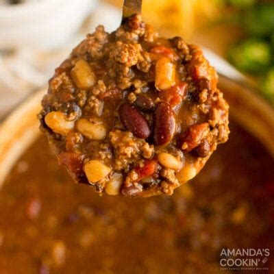 3 Bean Chili Recipe Amanda S Cookin