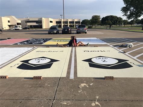 Grad 1 and Grad 2 Dr Seuss Themed Parking Spot | Parking spot painting, Parking spot, High 