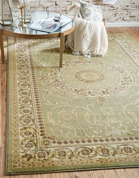 Light Green 10 X 13 Classic Aubusson Rug Yellow Area Rugs Unique