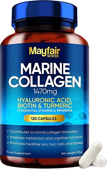 Marine Collagen Tablets 120 High Strength Capsules 1470mg Complex