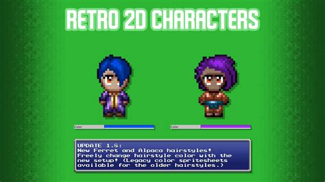 Update 18 Now Available Retro 2d Characters By Perpetual Diversion
