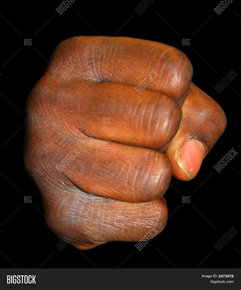 Black Fist Isolated On Image And Photo Free Trial Bigstock