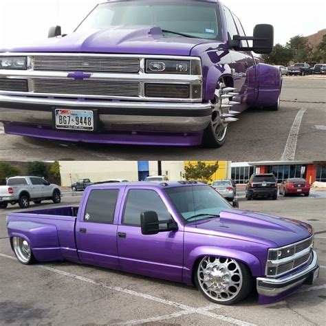 Purple Dually Beautiful Custom Chevy Truck