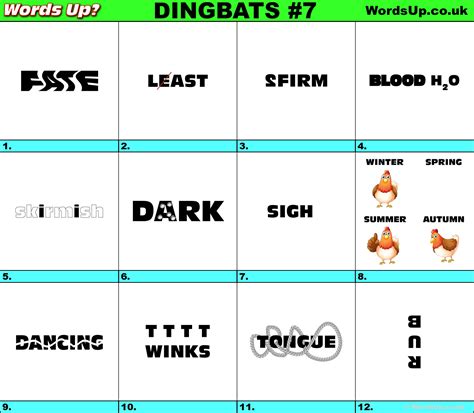 Dingbats game updated answers for every new levels is given on this page. Printable Dingbat Puzzles | Printable Crossword Puzzles