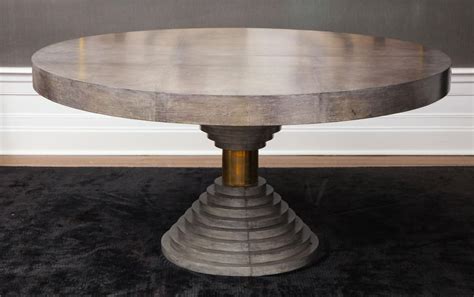 Venfield Round Expandable Parchment Dining Table