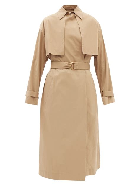 Camel Organic Cotton Blend Trench Coat Another Tomorrow Matchesfashion Us