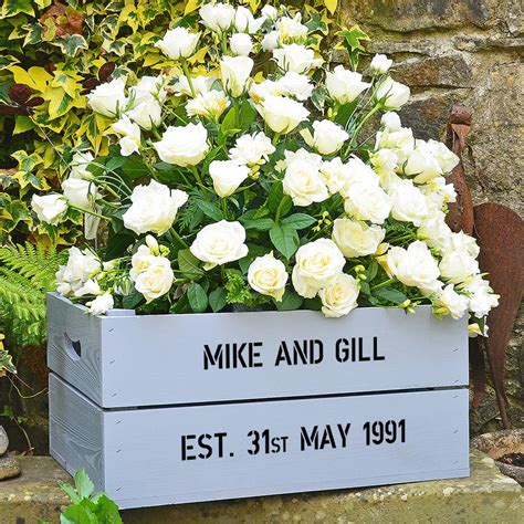 The 25th wedding anniversary, also known as the silver anniversary, is a really monumental time in any couple's life. Silver Wedding Anniversary Personalised Crate By Plantabox ...
