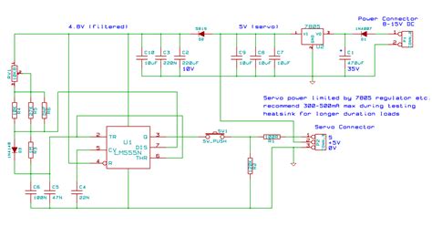 All circuit symbols are in standard format and can be used for drawing schematic circuit diagram and layout. 555 Servo Tester - PMB-NZ - rcbeacon.com