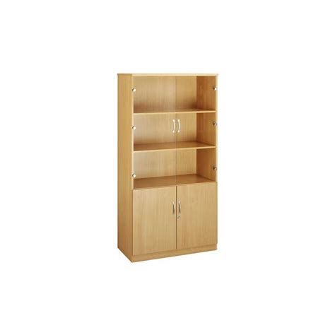 The fine grain and the subtle sheen of the strips of beautiful wood, the artistry. Combination Unit with Locking Doors and Glass Doors