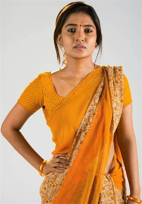 Vani Bhojan In Yellow Saree For Her Debut Movie India Beauty Women