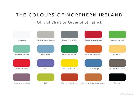 The Colours Of Northern Ireland Print Northern Ireland Paint Etsy Uk
