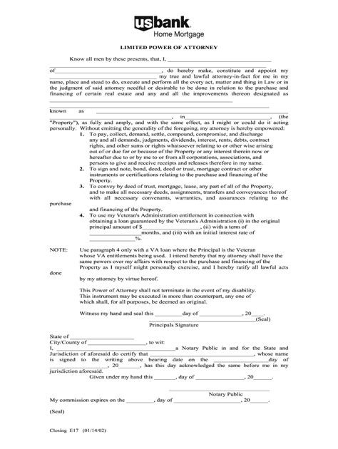 Sars power of attorney grants authority to a representative taxpayer or tax practitioner to act on behalf of a taxpayer. Us Bank Power Of Attorney - Fill Out and Sign Printable ...