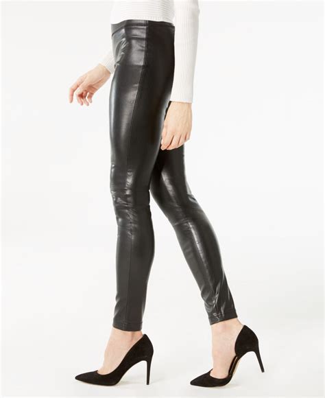 Inc International Concepts Faux Leather Skinny Pants In Deep Black