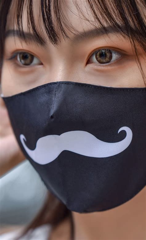 Moustache Face Mask Insert Coin Clothing