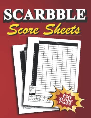Scrabble Score Sheets 150 Large Score Cards Game Pads For Scorekeeping
