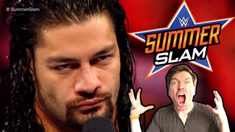 Reaction Roman Reigns Summerslam Announcement On Raw Youtube