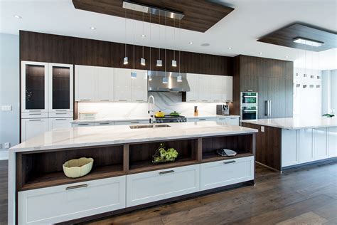 Transitional Kitchen With Two Islands