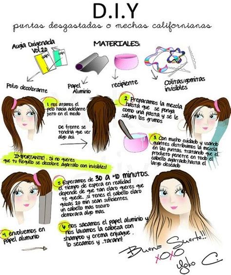 Como fazer mechas californianas perfeitas. Puntas Desgastadas o Mechas Californianas | Mechas ...