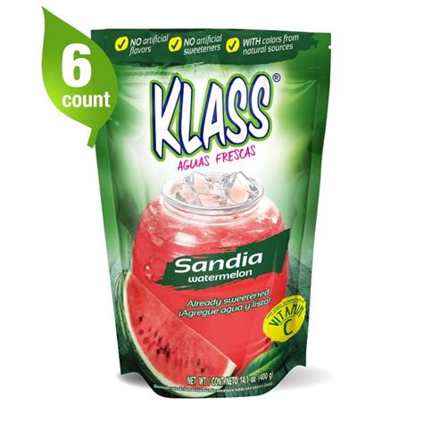 Klass Powdered Drink Mix Watermelon 141 Oz 6 Packs