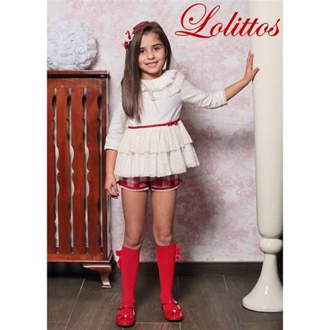 Conjunto Short Niña Caperucita De Lolittos Rojo Ropa Infantil