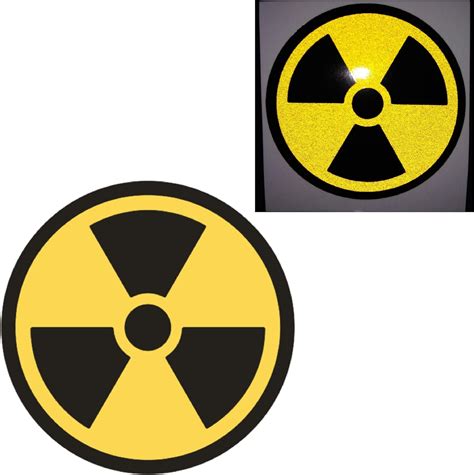 Nuclear 50 Mm Radioactive Radiation Symbol Warning Sign Domed 3d Yellow