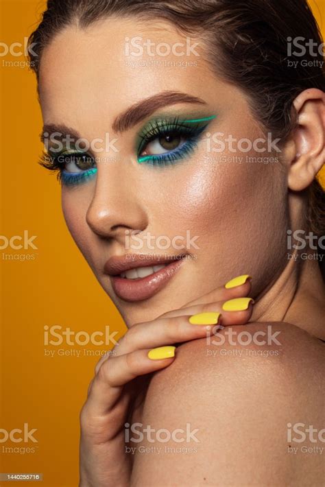 Beautiful Woman With Bright Makeup Stock Photo Download Image Now